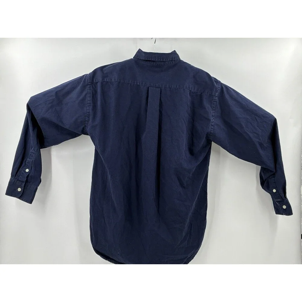 Polo Ralph Lauren Boys XL 20 Navy Button Down Shirt Blue Pony Long Sleeve